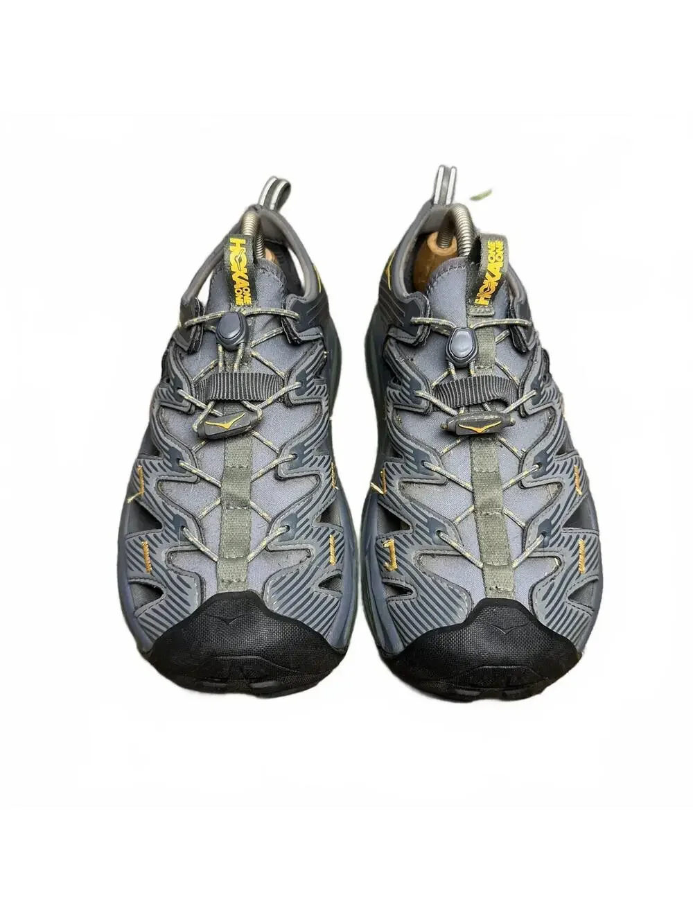 HOKA Hopara Hiking Water Sandals Castlerock Thyme Gray Trail Shoes 1106534